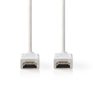 High Speed HDMI™ kabel s Ethernetem | Konektor HDMI ™ | Konektor HDMI ™ | 4K@60Hz | ARC | 18 Gbps | 2.00 m | Kulatý | PVC | Bílá | Label