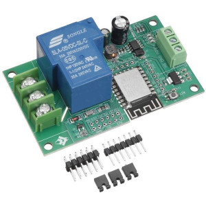 Modul relé ESP8266 s wifi modulem ESP-12F, napájení 5-80V, relé 30A