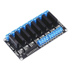 Modul relé SSR 8x, napájení 12V, spouštění vysokou úrovní