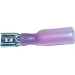 Faston-zdířka 4,8mm se smršťovací bužírkou, kabel 0,5-1,5mm2