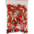 Konektor KOLÍK 4mm červený, kabel 0,5-1,5mm2, balení 100ks