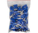 Konektor KOLÍK 4mm modrý, kabel 1,5-2,5mm2, balení 100ks