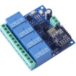 Modul 4x relé ESP8266 s wifi modulem ESP-01, napájení 8-30V