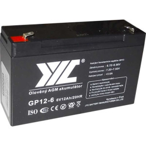 Pb akumulátor JYC GP12-6 VRLA AGM 6V/12Ah