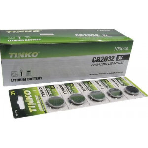 Baterie TINKO CR2032 3V lithiová, balení 100ks