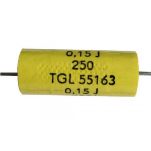 150n/250V TGL55163-svitkový kondenzátor axiální, pr. 10x25mm