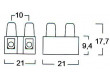 Svorkovnice 2x6mm2 bílá-PE