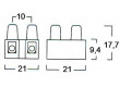 Svorkovnice 2x6mm2 bílá-PE