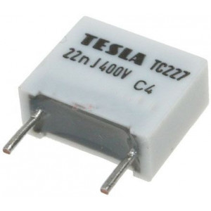 22n/400V TC227, svitkový kondenzátor radiální, RM=10mm