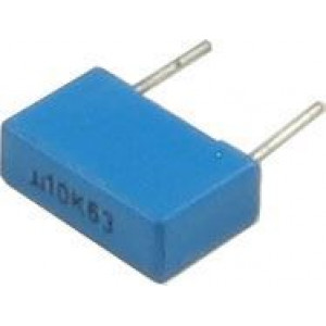 100n/63V TC352, svitkový kondenzátor radiální RM=7,5mm