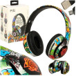 Bezdrátová sluchátka Bluetooth, graffiti