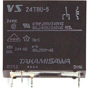 Relé 24TBU-E Takamisawa 24V přep.kontakt 230VAC/10A