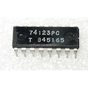 74123 - 2x monost.klopný obvod, DIL16 /74123PC/