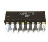 K155AG3 - 2x monost.klopný obvod, DIL16 /74123/