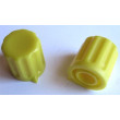 Přístrojový knoflík KP1406, 14x15mm, hřídel 6mm, žlutý