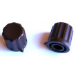 Přístrojový knoflík KP1406, 14x15mm, hřídel 6mm, hnědý