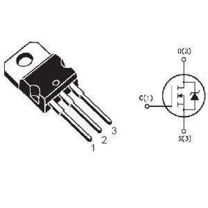 IRF640N N MOSFET 200V/18A 125W, Rds 0,15ohm TO220