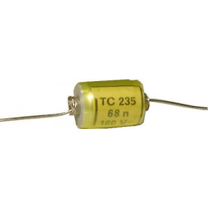 68n/160V TC235, svitkový kondenzátor axiální