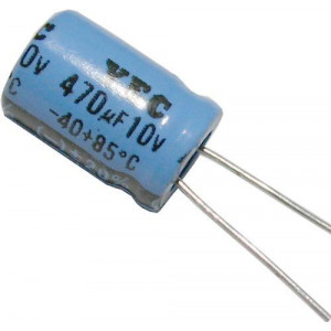 470u/10V 85° 8x12x3,5mm, elektrolyt.kondenzátor radiální