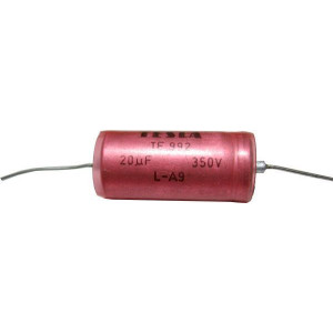 20uF/350V TE992, elektrolyt.kondenzátor axiální