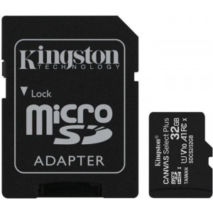 Paměťová karta KINGSTON micro SDHC 32GB Class 10 + adaptér