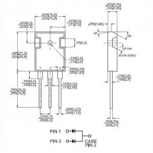 MBR60100PT dioda schottky dvojitá 100V/2x30A/ TO247AD