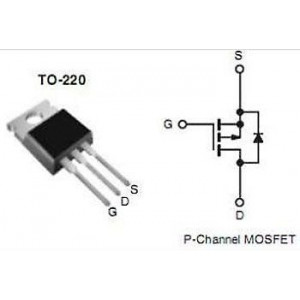IRF9630 P MOSFET 200V/6,5A 74W 0,8Ohm TO220