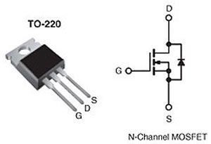 IRF610 N MOSFET 200V/3,3A 36W 1,5Ohm TO220