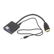 Adaptér HDMI / VGA + audio, kabel 10cm