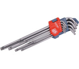 L-klíče TORX prodloužené, sada 9ks, T10-50, EXTOL PREMIUM, 8819412