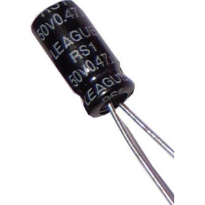 0,47u/50V 105° 5x11x2mm, elektrolyt.kondenzátor radiální