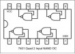 7401 4x 2vstup NAND /UCY7401/, DIL14