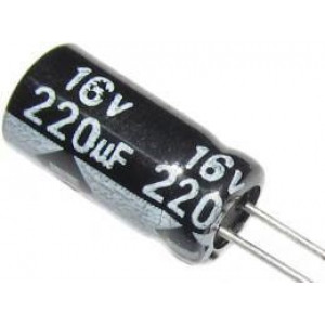 220u/16V 105° 8x12x3,5mm, elektrolyt.kondenzátor rad