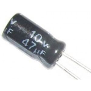 47u/10V 105° 4x7x2mm, elektrolyt.kondenzátor radiální