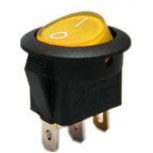 Vypínač kolébkový ON-OFF 1p.250V/6A žlutý prosvětlený