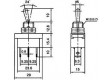 Přepínač páčkový KN3(D)-102, ON-ON 1pol.12V/20A