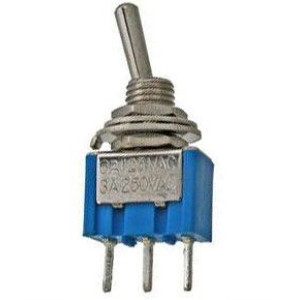 Přepínač páčkový MTS-103, ON-OFF-ON, 1pol. 125V/6A