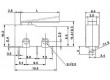 Mikrospínač MSW-12, ON-(ON) 1pol.250V/5A-páčka 17mm