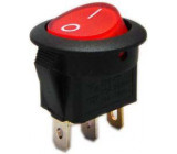 Vypínač kolébkový MIRS101-8, ON-OFF 1p.250V/6A červený, prosvětlený