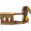 Faston-zdířka 6,3mm úhlová,neizol.pro kabel do 1,5mm2 s vývodkou