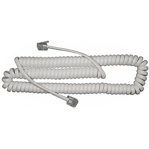 Telefonní kabel kroucený bílý 5m (4P4C) RJ9