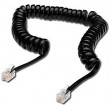 Telefonní kabel kroucený černý 2m (4P4C) RJ10