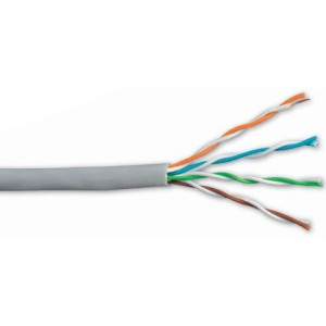 Kabel UTP Cat5e 4páry, drát Cu 0.51, materiál CU/LSZH