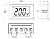 JYX85-panelový LCD MP 600V~ 70x40x25mm, napájení 6-12V=