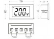 Digitální panelový ampérmetr JYX85 - 10A DC, LCD, napájení 6-12V DC