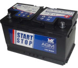 Pb akumulátor JYC Start-Stop AGM 12V/80Ah pravá