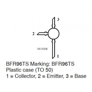 BFR96TS N VF 20V/0,075A 0,5W 5GHz TO50