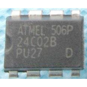 24C02B - seriová EEPROM 2Kbit, DIL8