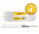Koax 75ohm SAT116 Premium třída A 6,8mm bílý