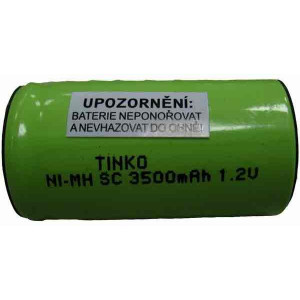 Nabíjecí článek NiMH SC 1,2V/3500mAh TINKO, páskové vývody